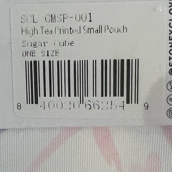 🌟NWT🌟STONEY CLOVER LANE🌟SOLD OUT🌟RARE🌟Small Pouch in HIGH TEA SUGAR CUBE - Picture 7 of 7